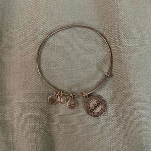 EVERYTHING MUST GO SALE: Alex and Ani Silver Tri-Delta Charm Bangle Bracelet
